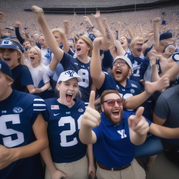 byu fans celebrating