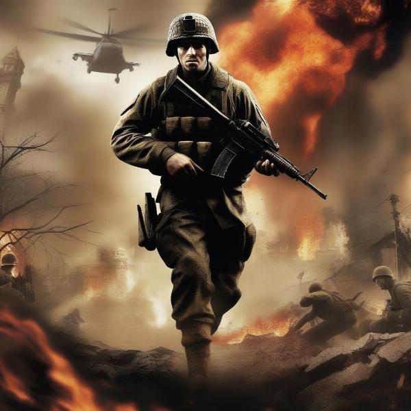 Call of Duty World at War on Xbox 360 cover art, showcasing intense battlefield scene