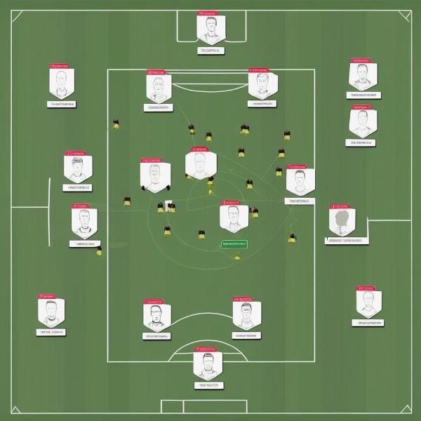Cameroon team playing in 4-3-3 formation 