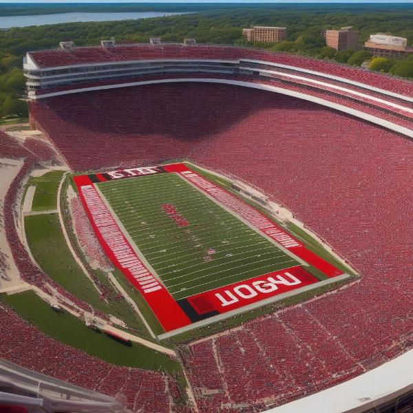 Camp Randall stadium with a large crowd