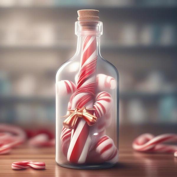 Successful Candy Cane in Bottle Completion