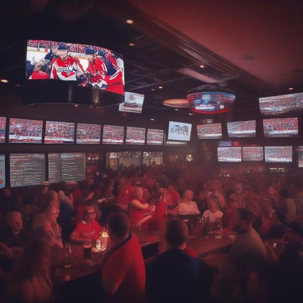capitals game at sports bar