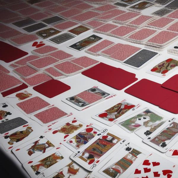 card game war setup with two stacks face down