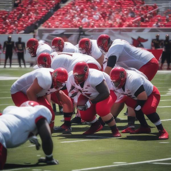 louisville cardinals offensive line spring game performance