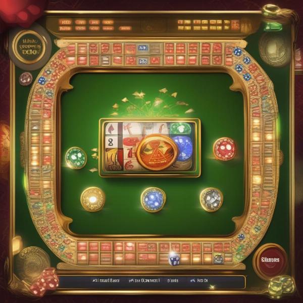 a casino puzzle game featuring dice rolling