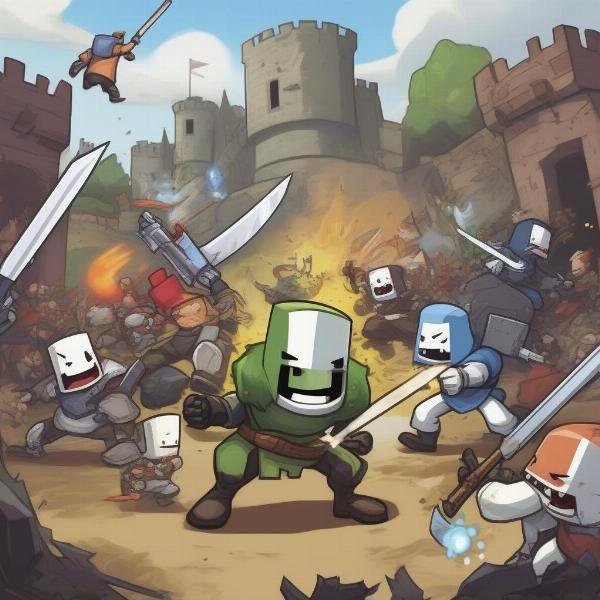 xbox 360 castle crashers intense gameplay