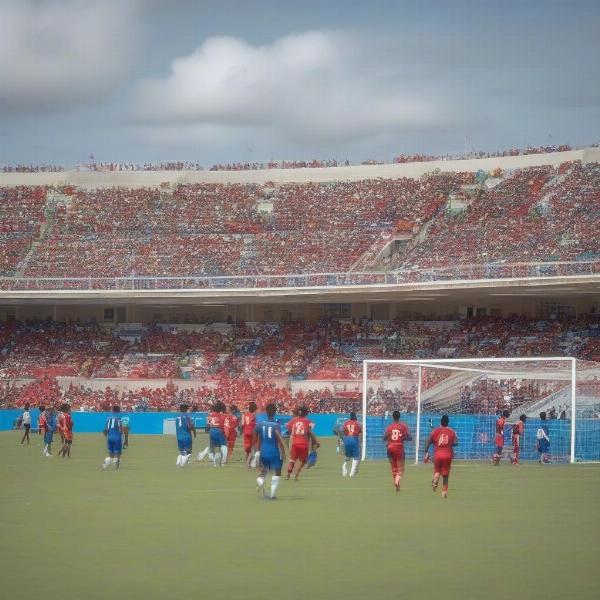 Cayman Islands national team in action on the field