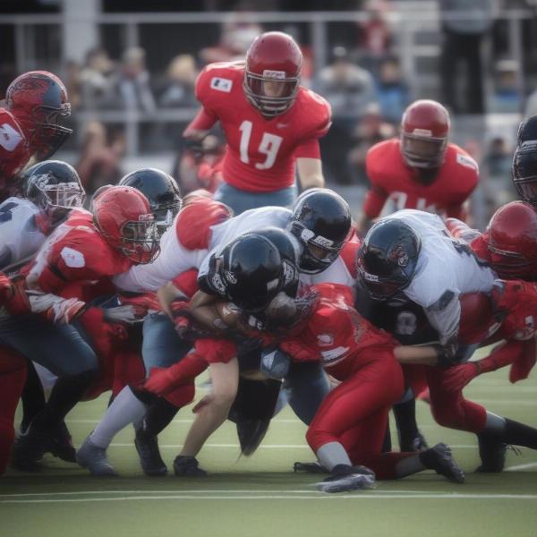 cfl football game action shot
