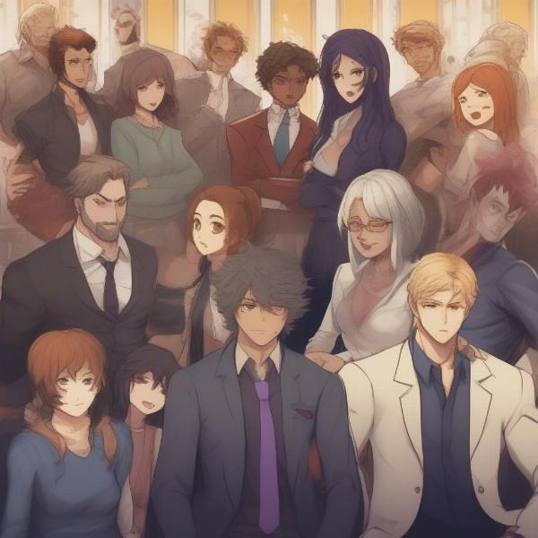 Diverse Character Interactions Visual Novel
