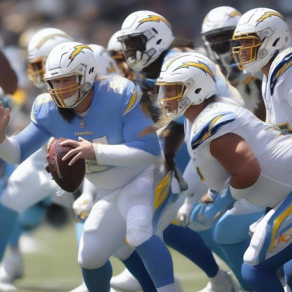 Chargers team performance on Sunday
