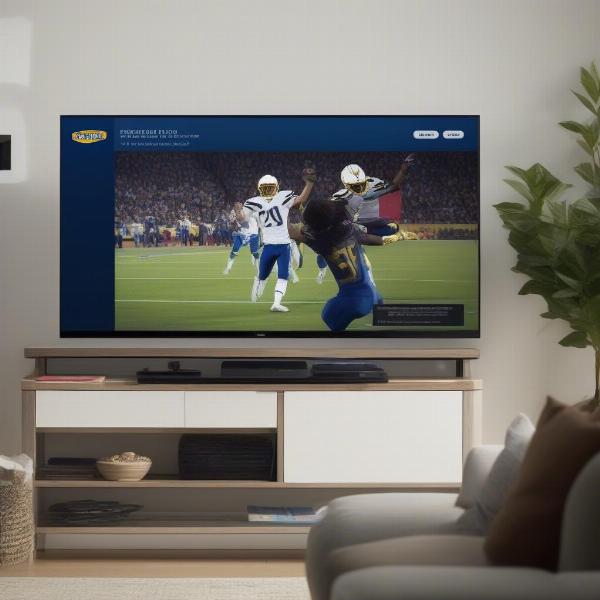 streaming the chargers game on a smart tv