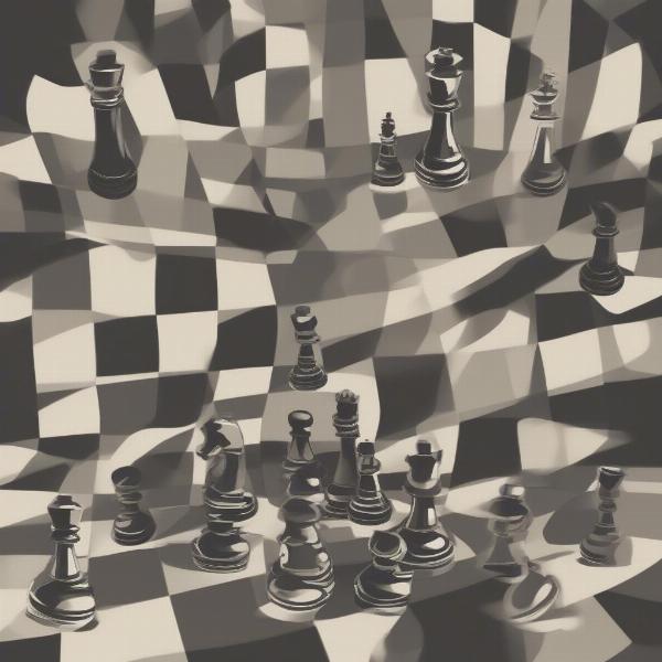chess board with repeating moves