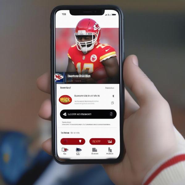 chiefs game listening on mobile device