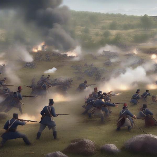 Civil War Battlefield game, accurate historical representation