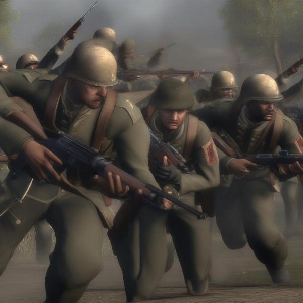 civil war soldiers in a game on xbox 360