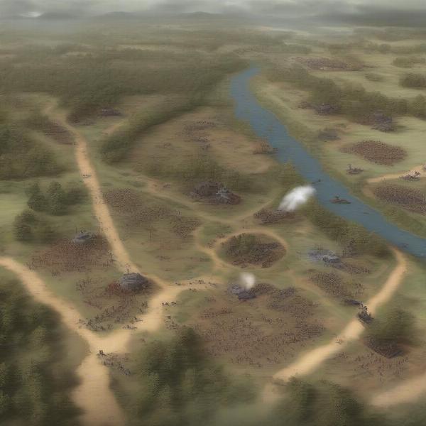 Civil War Generals 2 Game Battle Map