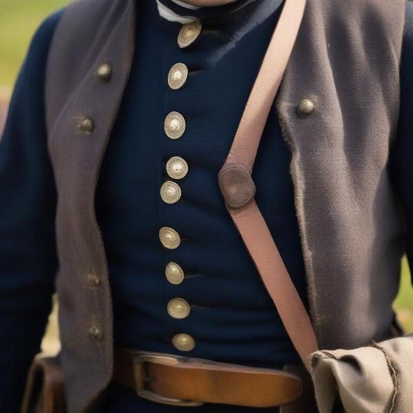 civil war reenactor closeup uniform oregon