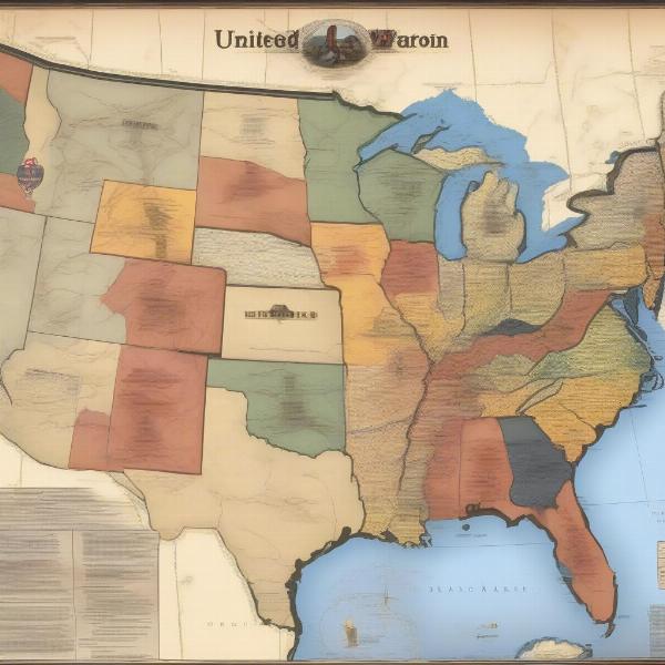 Civil War Strategy Game Map