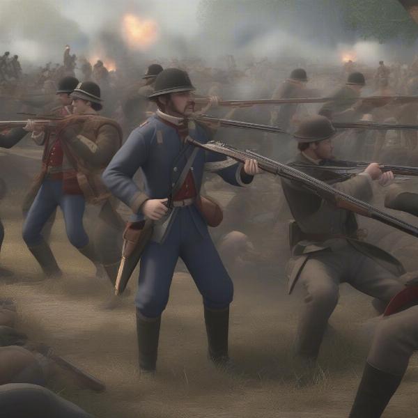 civil war soldiers in a game