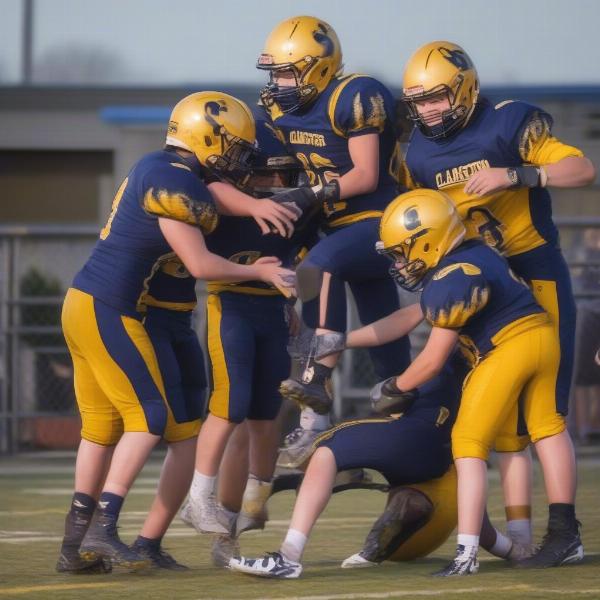clarkston-football-players-celebrating-touchdown-victory