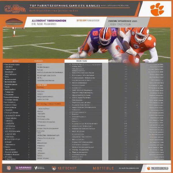 clemson football game player performance