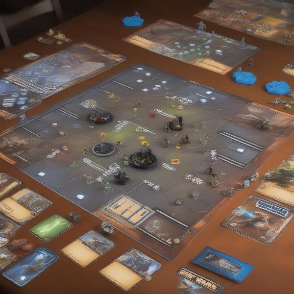 Clone Wars board game setup