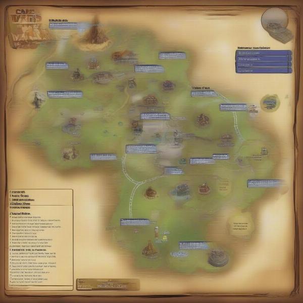 Star Wars The Clone Wars gamecube game map showing various missions and locations