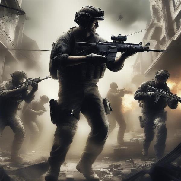Call of Duty Ghosts multiplayer in action on Xbox One with players engaged in intense firefights