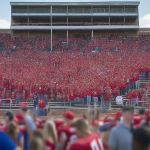 Energetic Crowd Cheering at a Coffee County Football Game