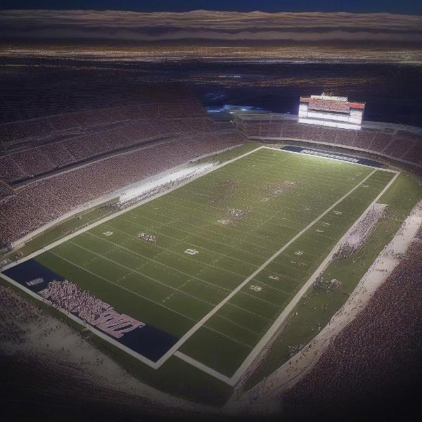 Colorado Springs football stadium during a game with vibrant atmosphere, showcasing fans and action