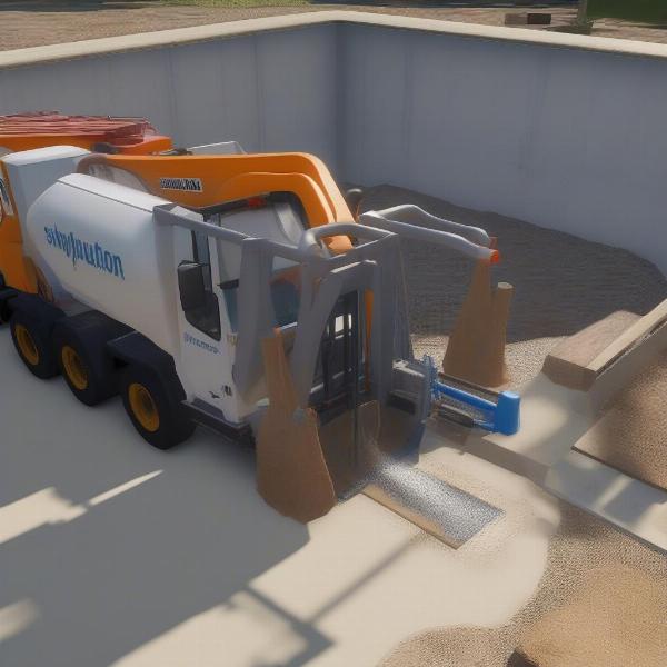 construction simulator 22 xbox concrete pouring