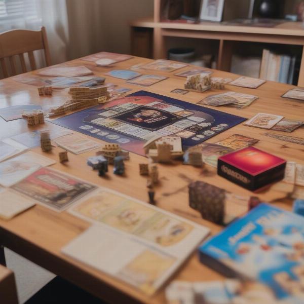 cooperative board games on table