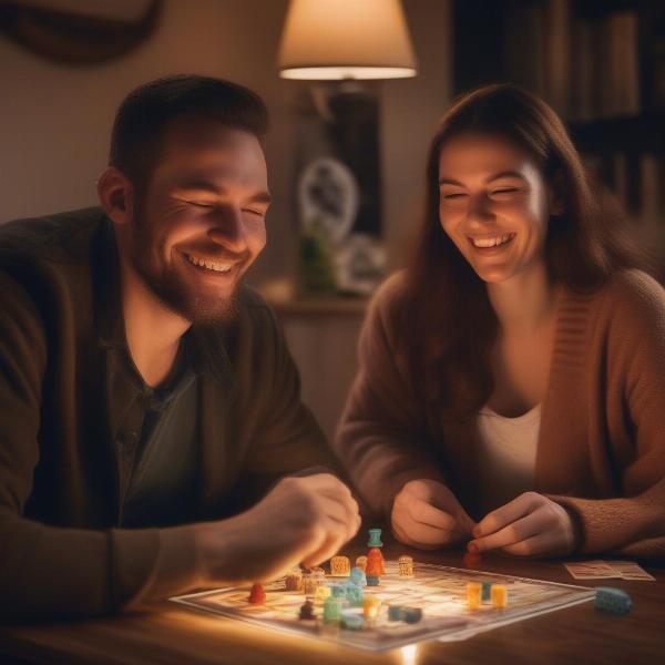 couple-enjoying-board-game