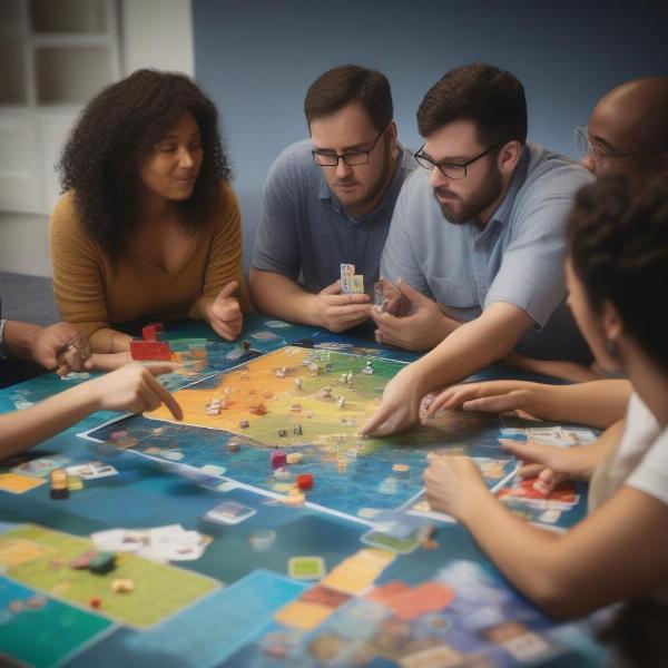 couple-working-together-on-pandemic-board-game