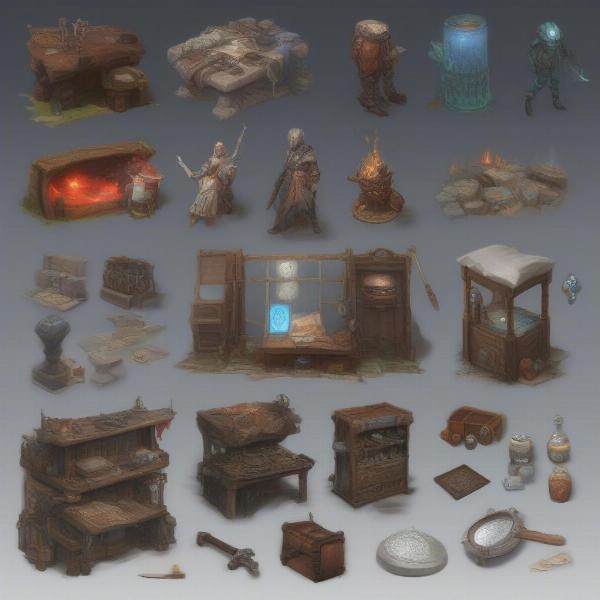 Crafting elements in different game genres