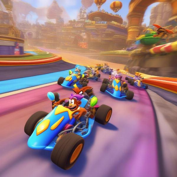 Crash Team Racing Nitro Fueled kart race with powerups