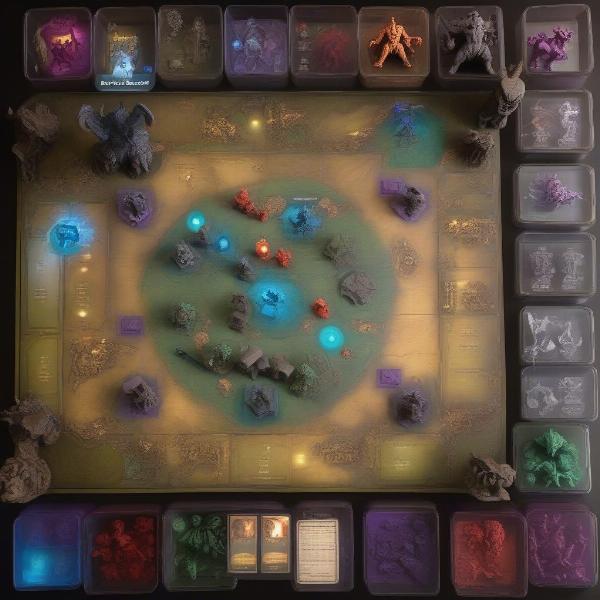 cthulhu wars board game overview showing game pieces and factions