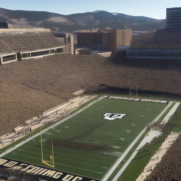 CU Boulder game day atmosphere