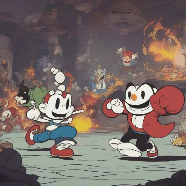 cuphead boss fight duo
