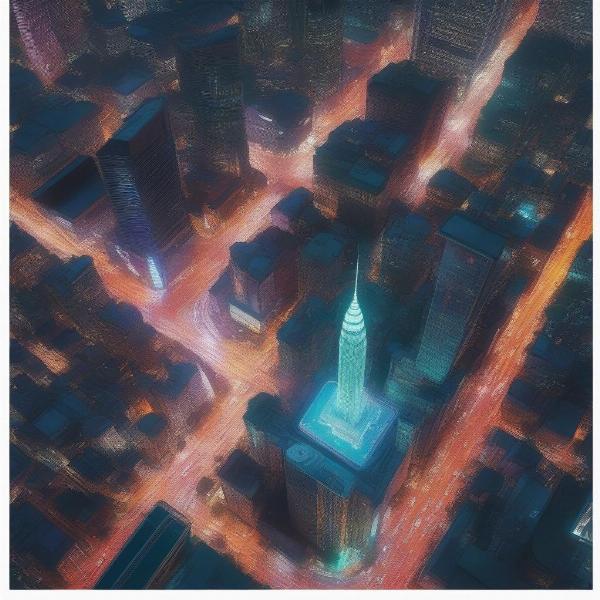 Cyberpunk 2077 night city with vibrant neon lights