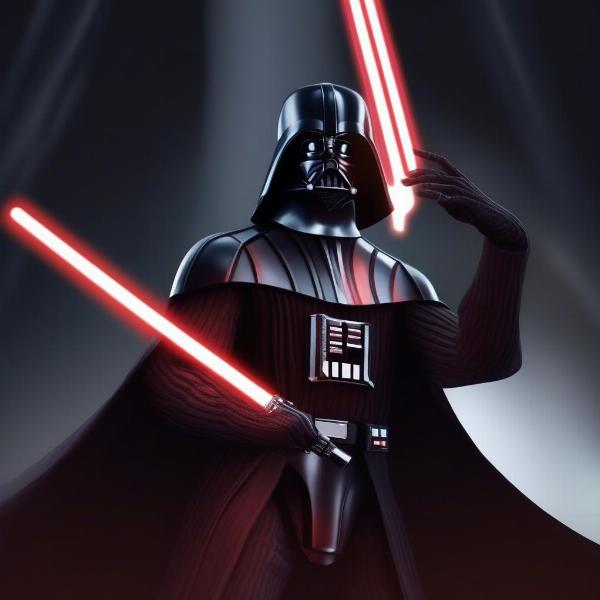 darth vader sith lord force choke powerful red lightsaber