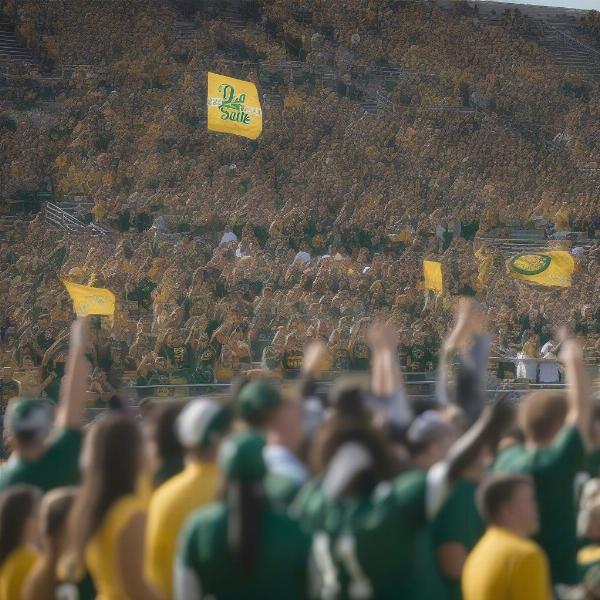 de la salle football game fans cheering