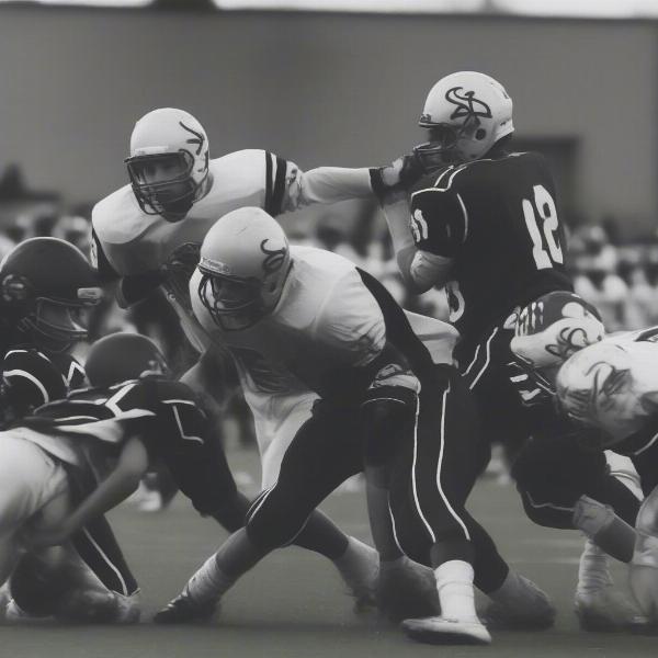 de la salle football game offensive play in action