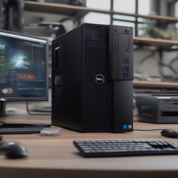 dell optiplex 7050 desktop showing a discrete graphics card