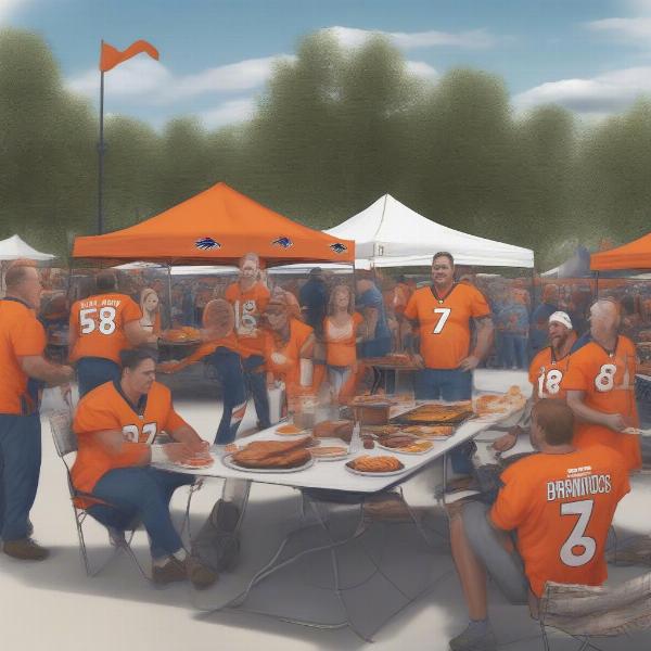 denver broncos pre game tailgating