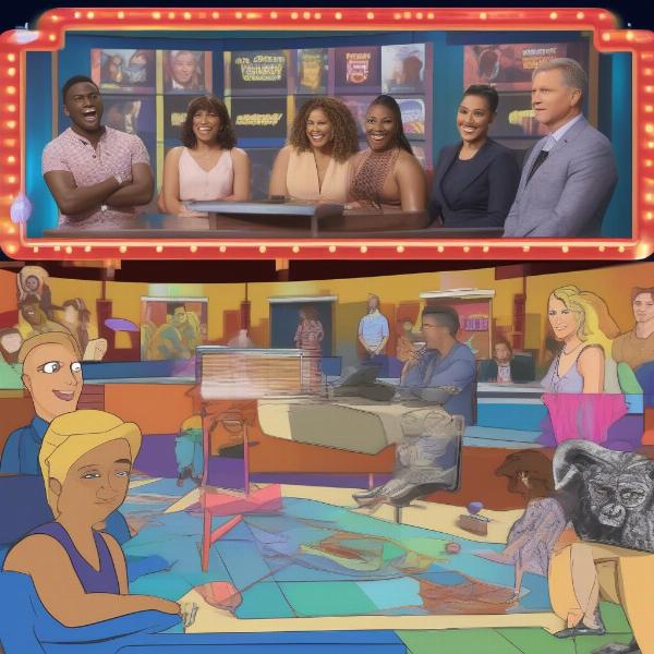 collage featuring various game show types
