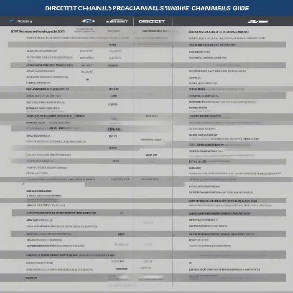 directv channel package guide