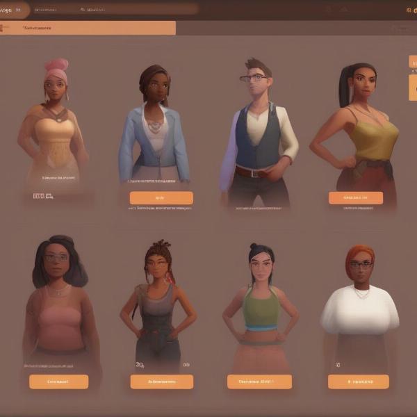 Diverse Character Options in Adult Game App