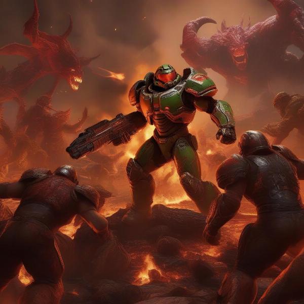 doom eternal intense gameplay