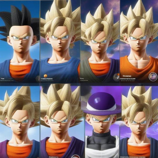 dragon ball xenoverse 2 character creation screen with options for customization